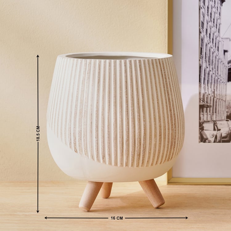Gloria Earthy Terracotta Floor Planter with Stand