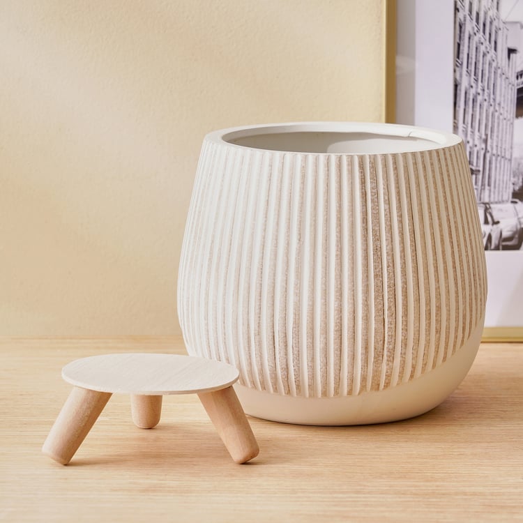 Gloria Earthy Terracotta Floor Planter with Stand