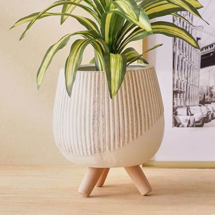Gloria Earthy Terracotta Floor Planter with Stand
