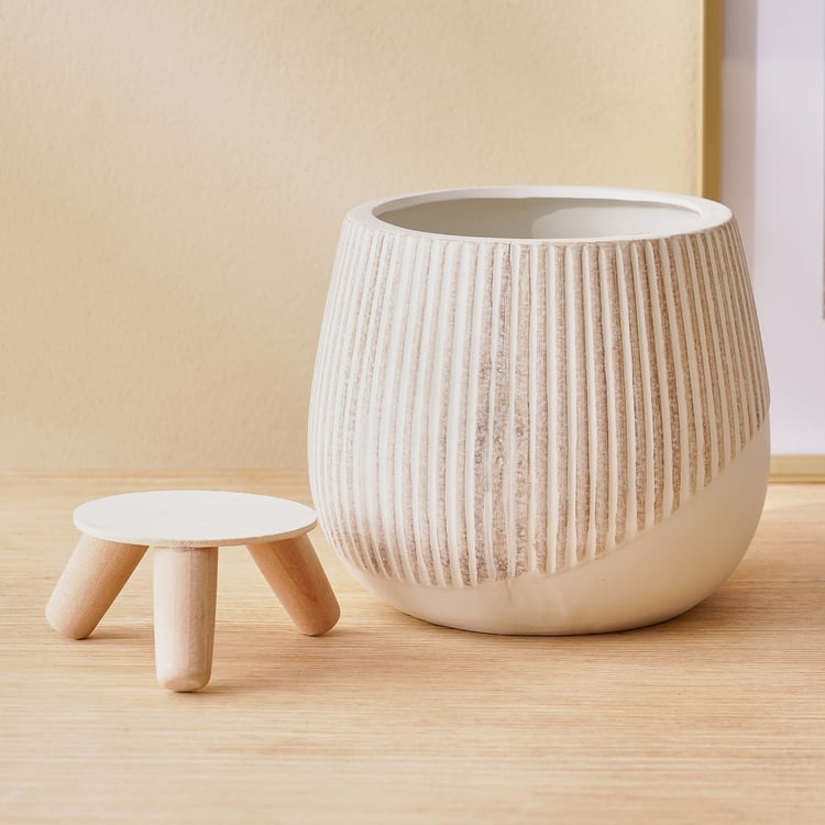 Gloria Earthy Terracotta Floor Planter with Stand