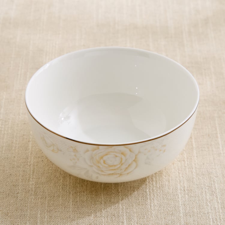 Altius Amaryllis Bone China Floral Print Cereal Bowl - 550ml