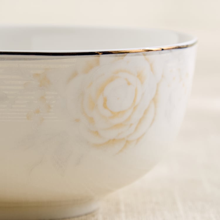 Altius Amaryllis Bone China Floral Print Cereal Bowl - 550ml