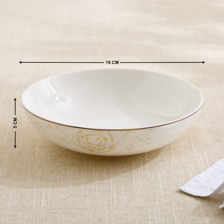 Altius Amaryllis Bone China Floral Print Deep Dish - 700ml