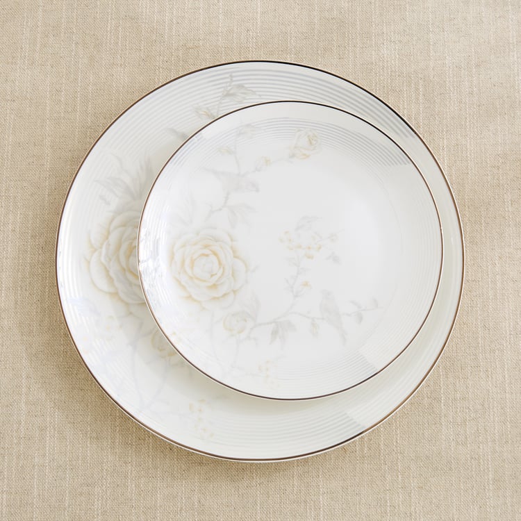 Altius Amaryllis Bone China Floral Print Side Plate - 20cm