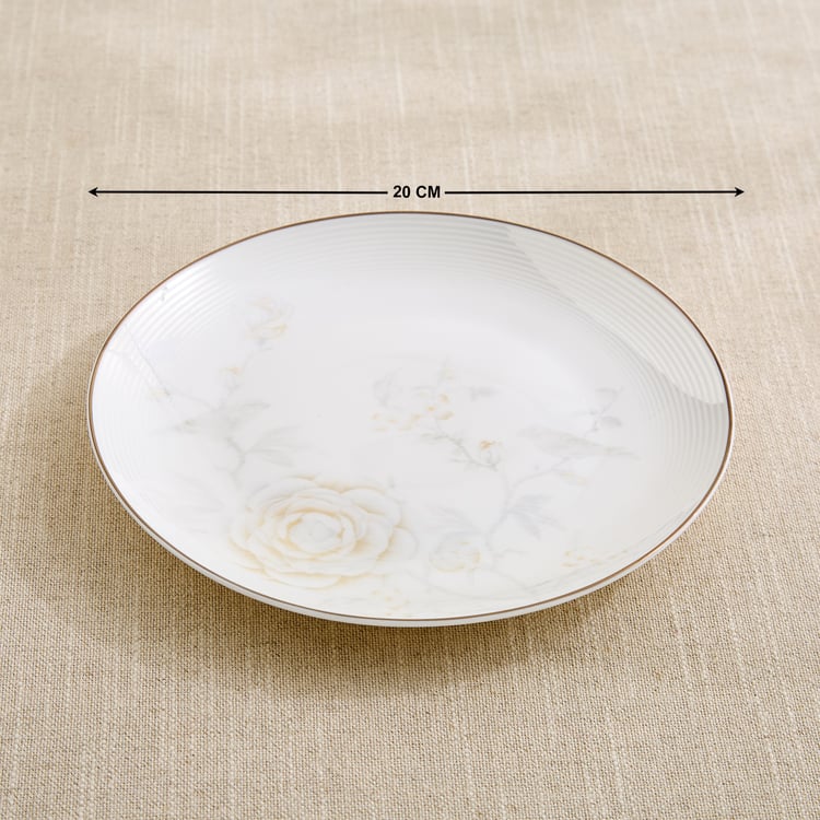 Altius Amaryllis Bone China Floral Print Side Plate - 20cm