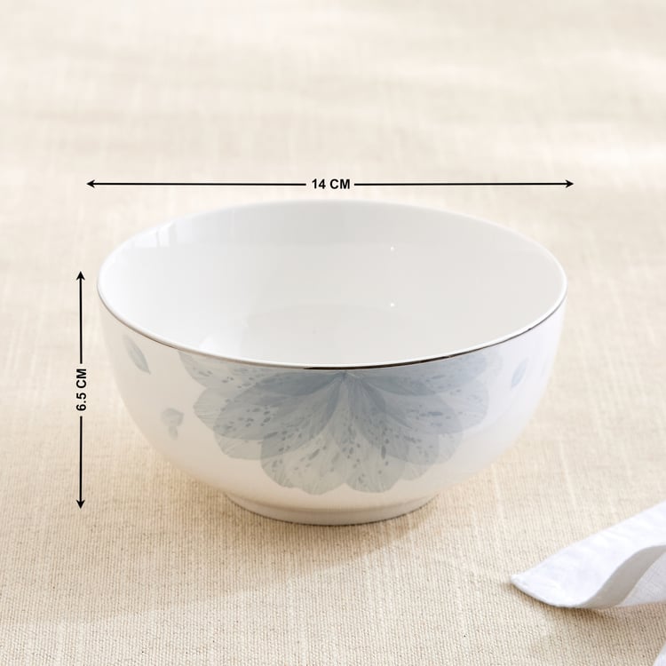 Altius Mirage Bone China Floral Print Cereal Bowl - 550ml