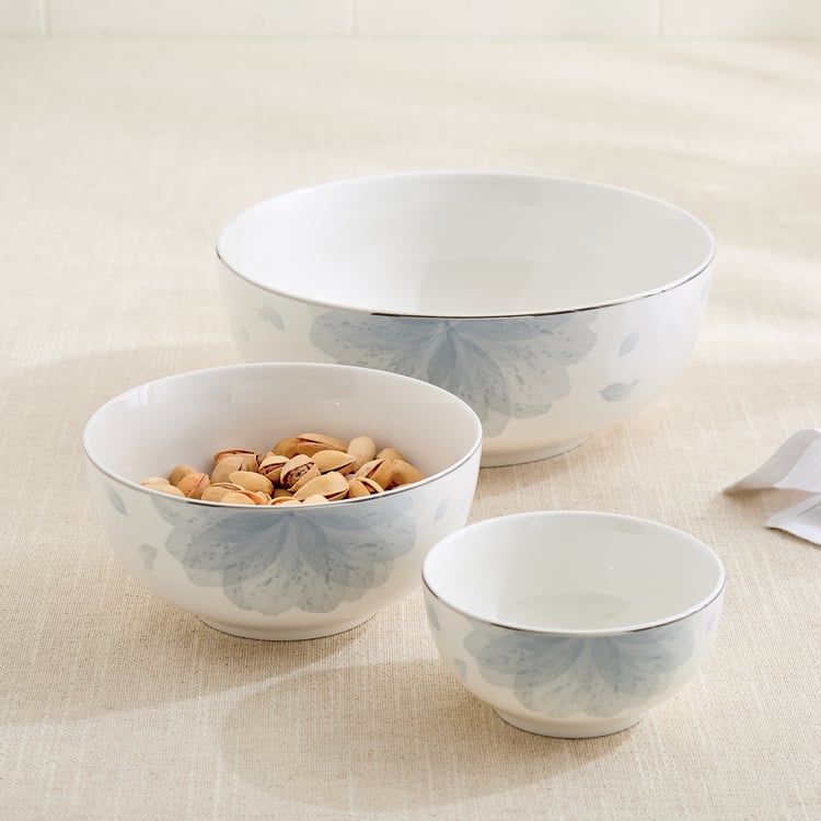 Altius Mirage Bone China Floral Print Katori - 185ml