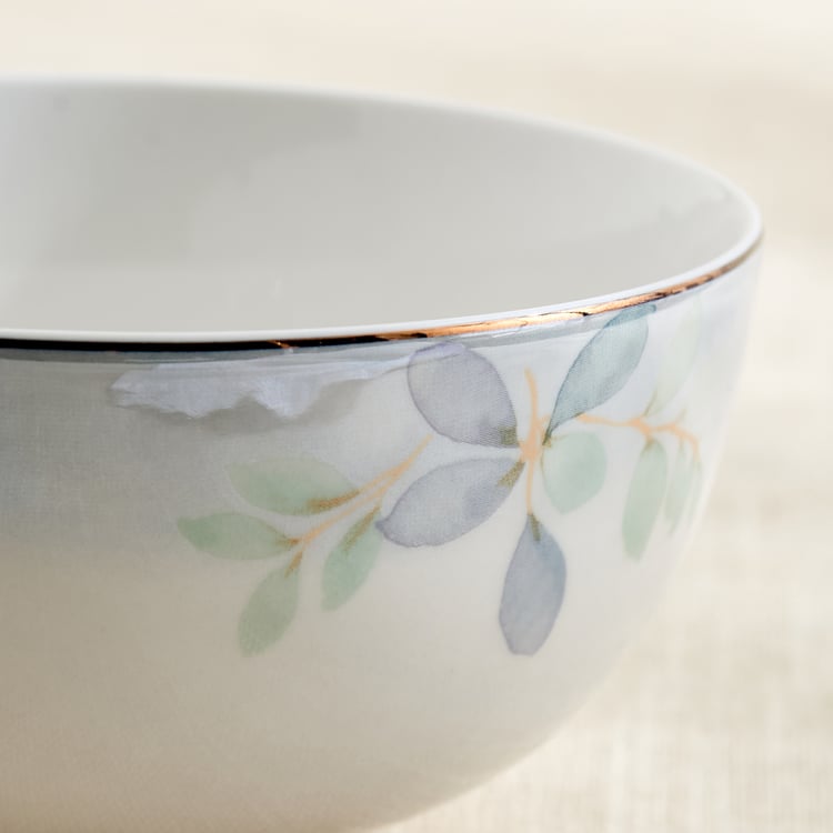 Altius Periwinkle Bone China Floral Print Cereal Bowl - 550ml