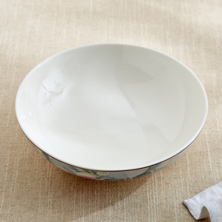 Altius Periwinkle Bone China Floral Print Deep Dish - 700ml