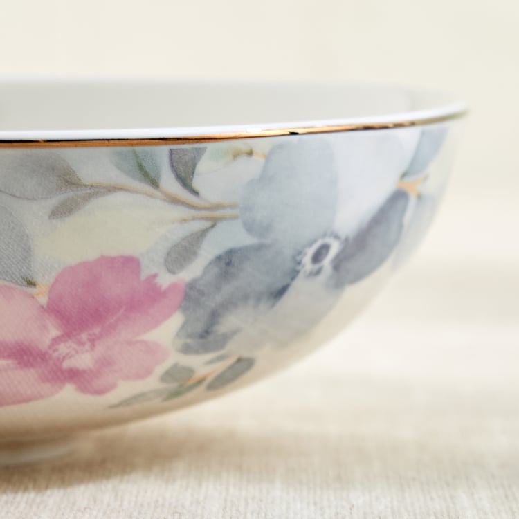 Altius Periwinkle Bone China Floral Print Deep Dish - 700ml