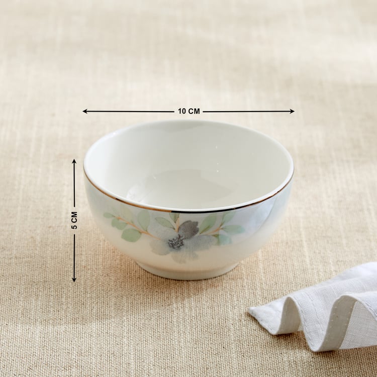 Altius Periwinkle Bone China Printed Katori - 185ml