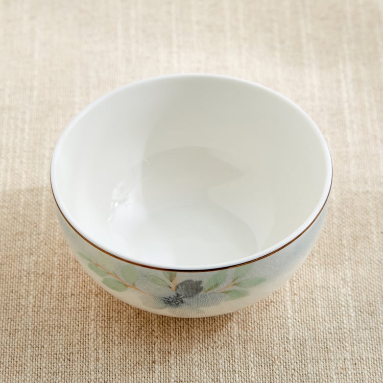 Altius Periwinkle Bone China Printed Katori - 185ml