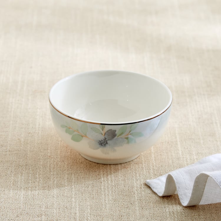 Altius Periwinkle Bone China Printed Katori - 185ml