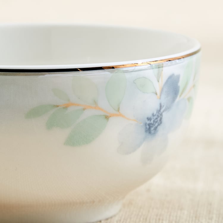 Altius Periwinkle Bone China Printed Katori - 185ml