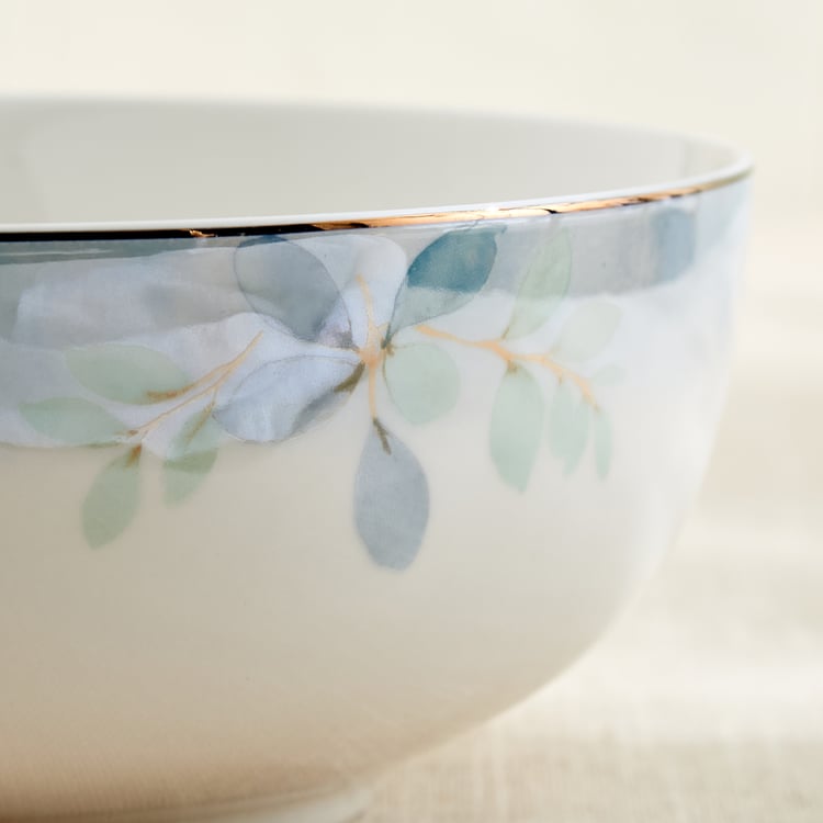 Altius Periwinkle Bone China Floral Print Serving Bowl - 1.5L