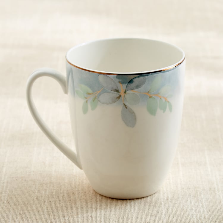 Altius Periwinkle Bone China Floral Print Coffee Mug - 350ml
