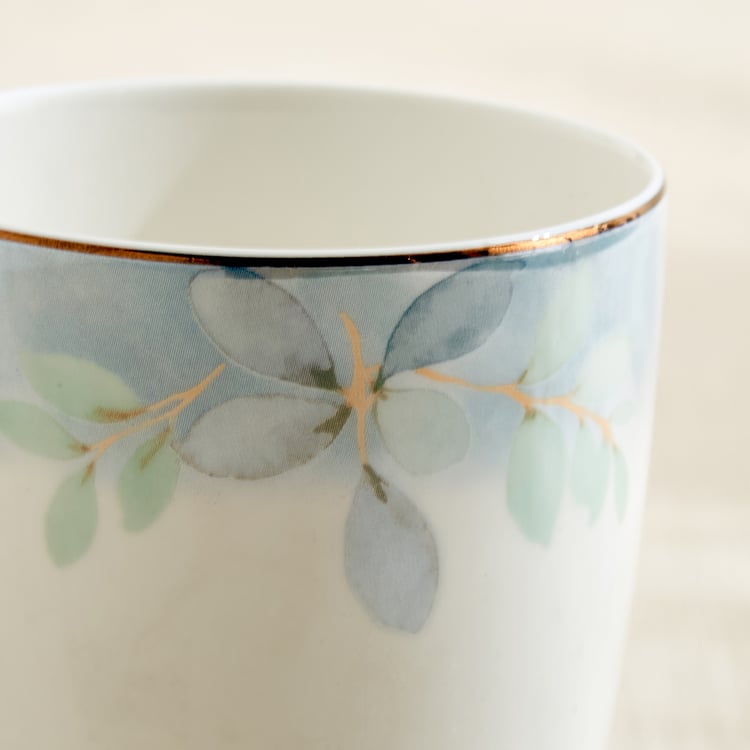 Altius Periwinkle Bone China Floral Print Coffee Mug - 350ml