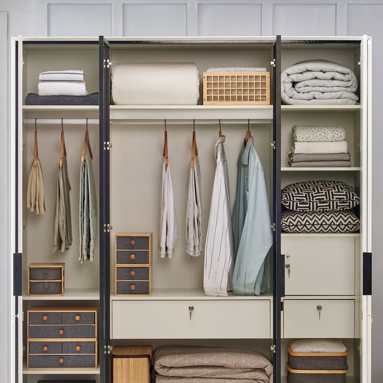 Sterling 4-Door Wardrobe - White
