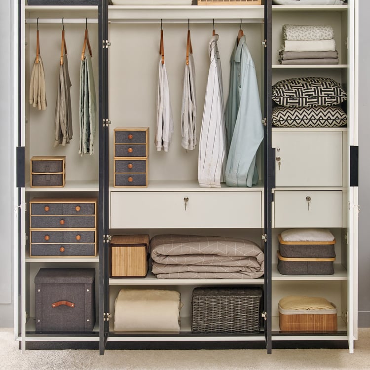 Sterling 4-Door Wardrobe - White