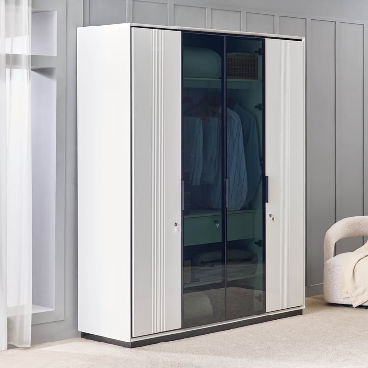Sterling 4-Door Wardrobe - White