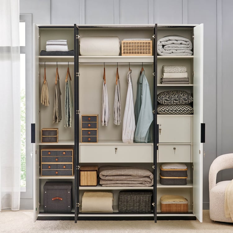 Sterling 4-Door Wardrobe - White