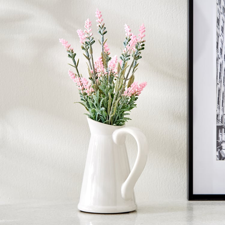 Gloria Glaze Artificial Flowers in Ceramic Jug