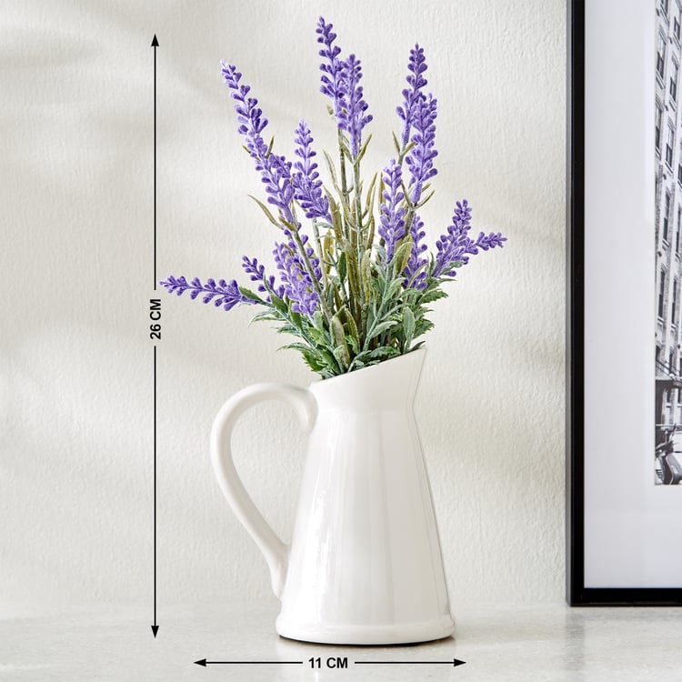 Gloria Glaze Artificial Flowers in Ceramic Jug