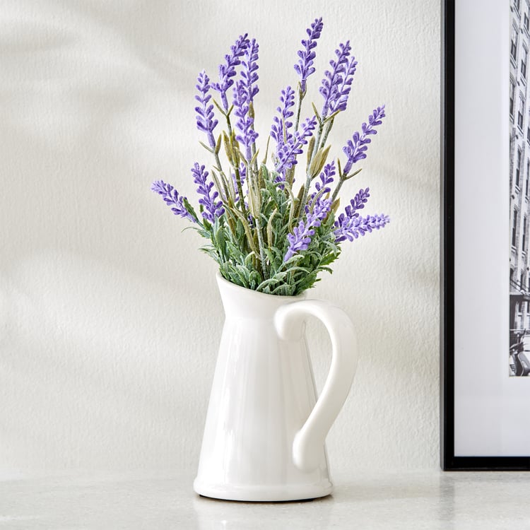 Gloria Glaze Artificial Flowers in Ceramic Jug