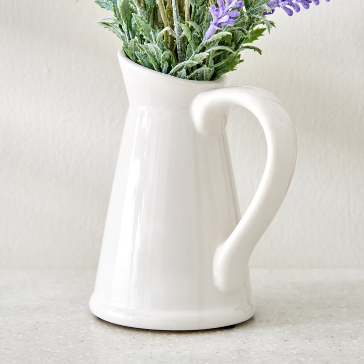 Gloria Glaze Artificial Flowers in Ceramic Jug
