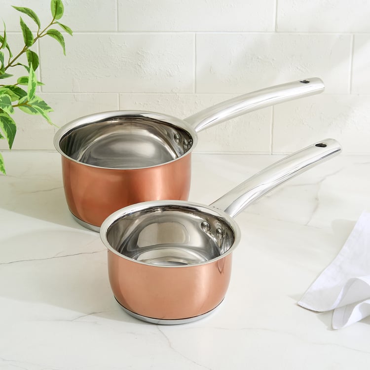 Lisbon Peony Stainless Steel Milk Pan - 800ml