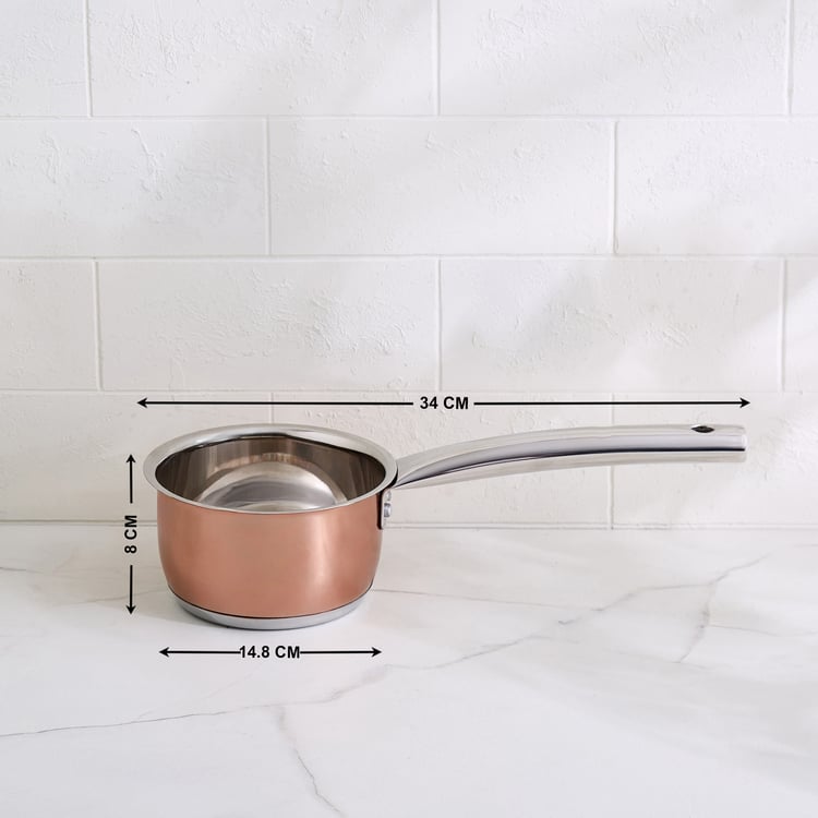 Lisbon Peony Stainless Steel Milk Pan - 800ml