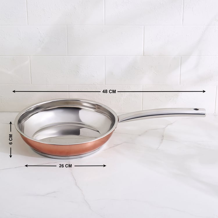Lisbon Peony Stainless Steel Frying Pan - 26cm