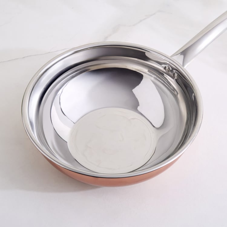 Lisbon Peony Stainless Steel Wok - 3.9L