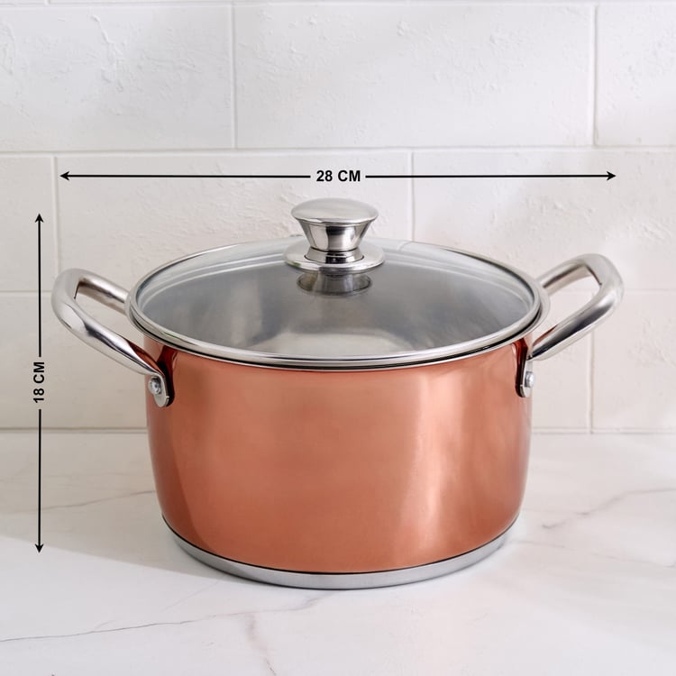 Lisbon Peony Stainless Steel Casserole with Lid - 3.7L