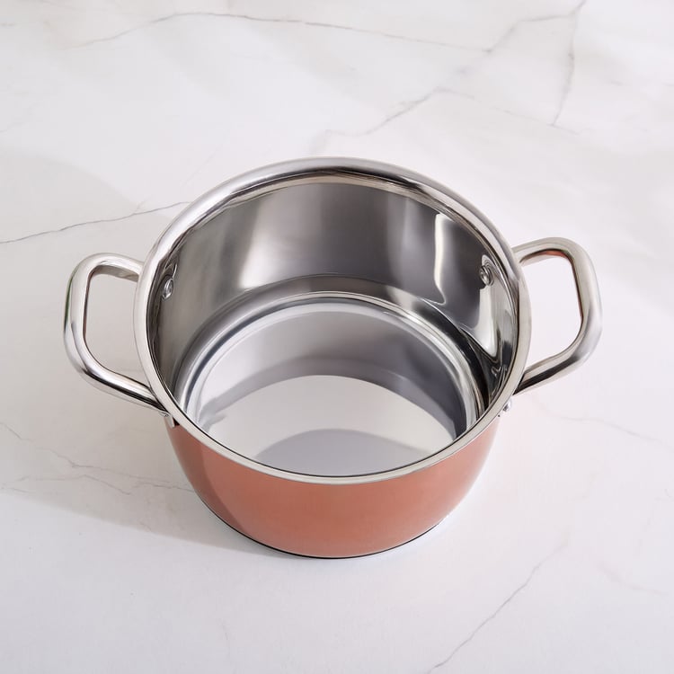 Lisbon Peony Stainless Steel Casserole with Lid - 3.7L