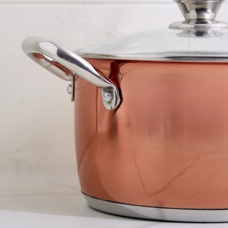 Lisbon Peony Stainless Steel Casserole with Lid - 3.7L