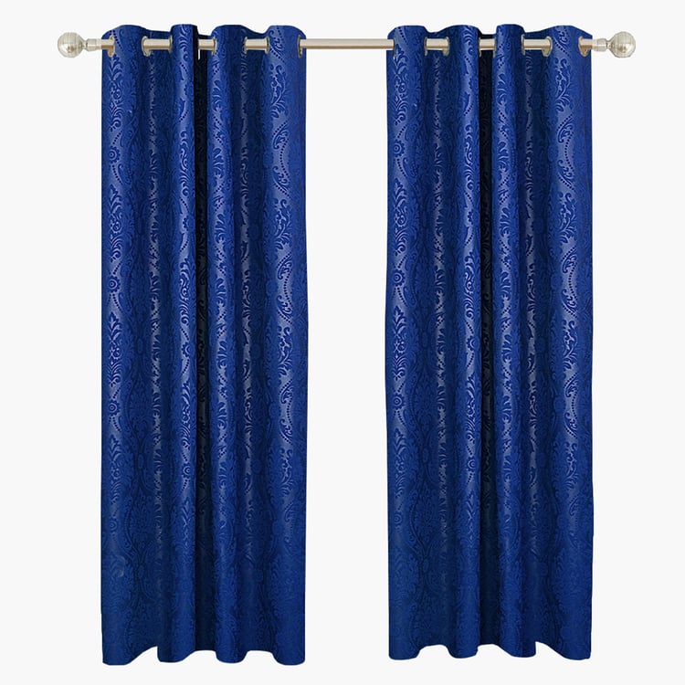 CORTINA Set of 2 Printed Light Filtering Door Curtains - 7ft