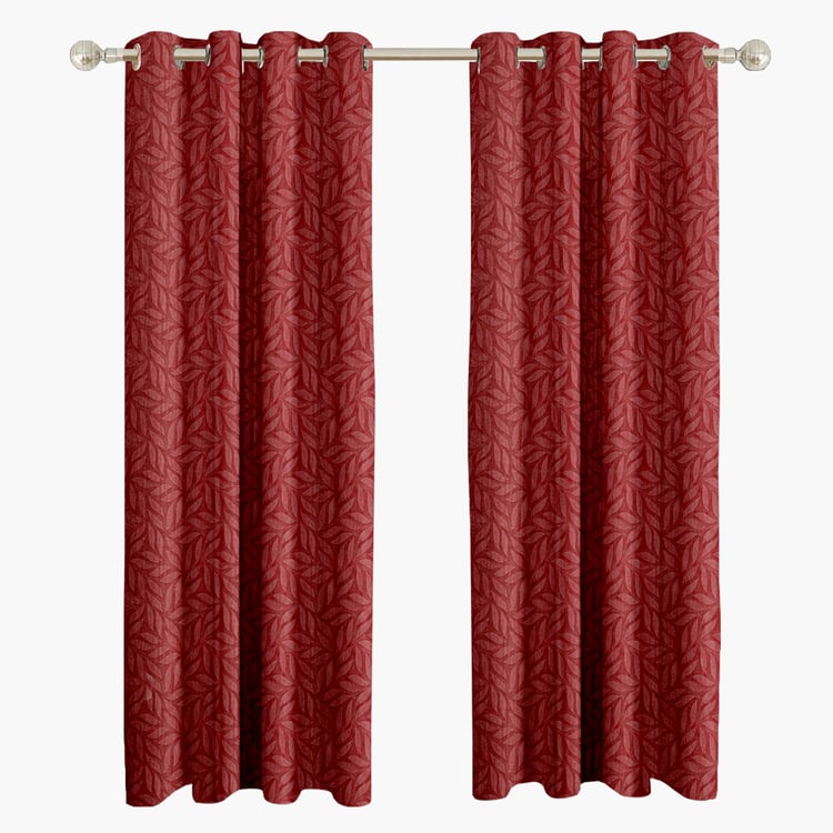 CORTINA Set of 2 Printed Light Filtering Door Curtains - 7ft