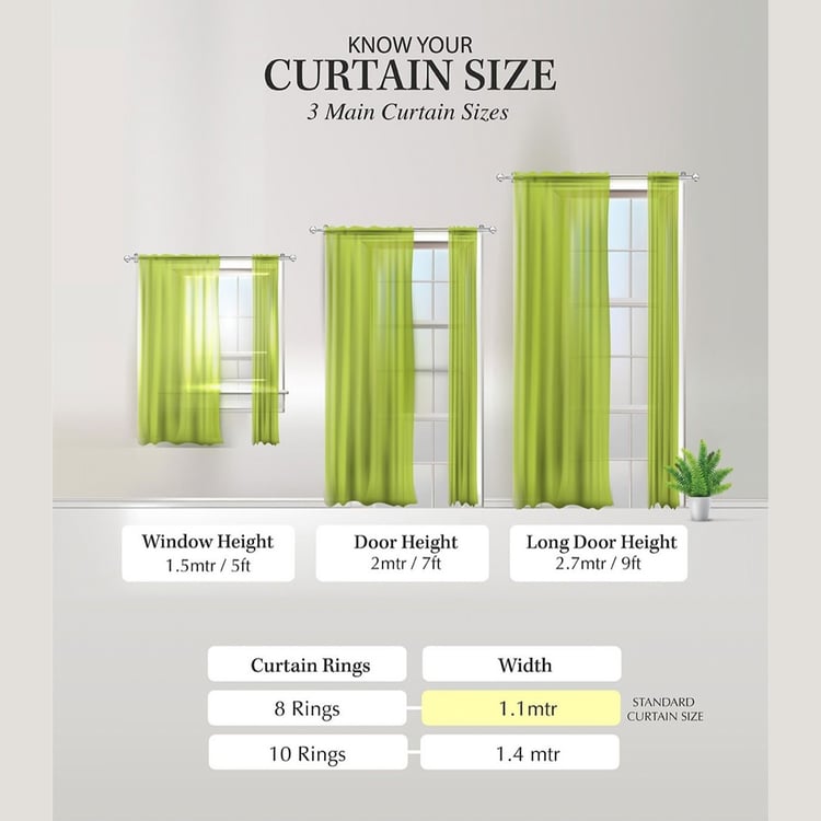 CORTINA Set of 2 Printed Light Filtering Door Curtains - 7ft