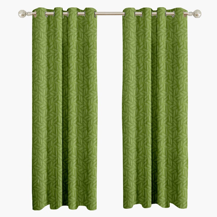 CORTINA Set of 2 Printed Light Filtering Door Curtains - 7ft