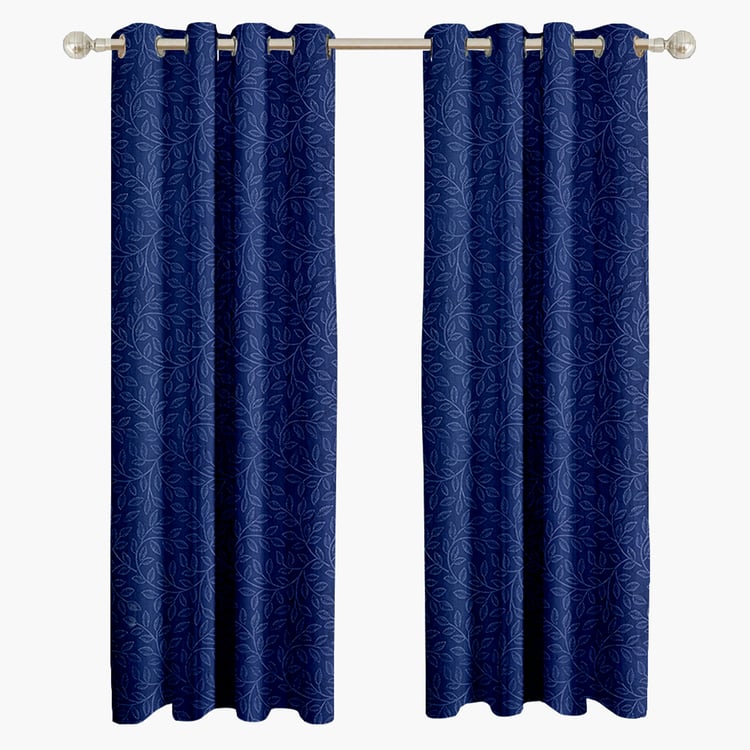 CORTINA Set of 2 Printed Light Filtering Door Curtains - 7ft