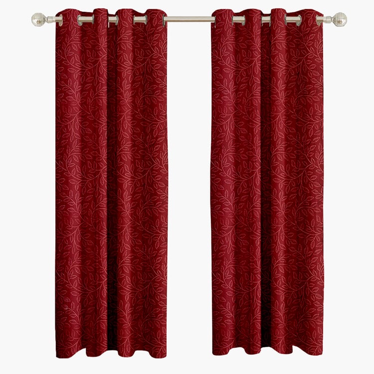 CORTINA Set of 2 Printed Light Filtering Door Curtains - 7ft