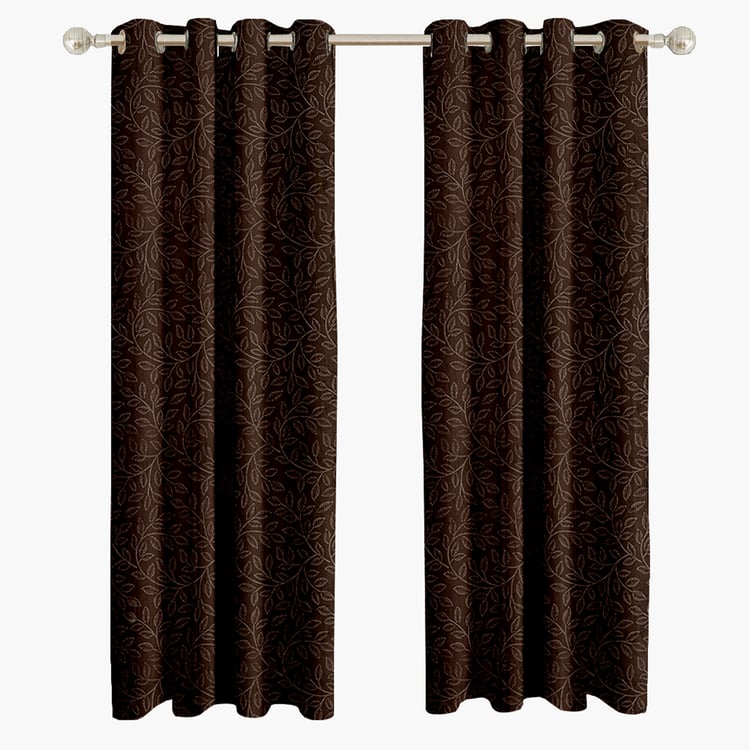 CORTINA Set of 2 Printed Light Filtering Door Curtains - 7ft