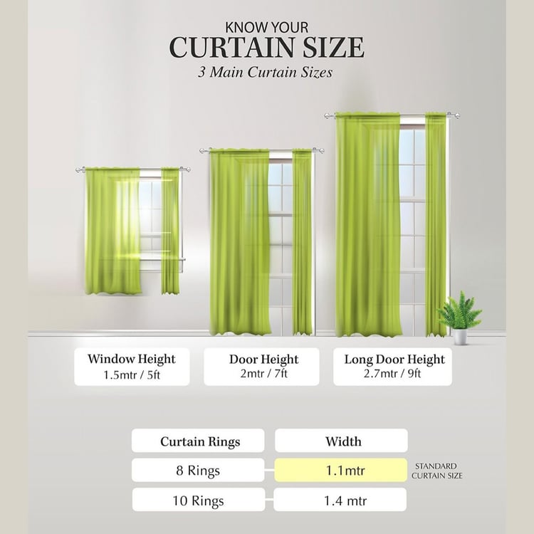 CORTINA Set of 2 Printed Light Filtering Door Curtains - 7ft