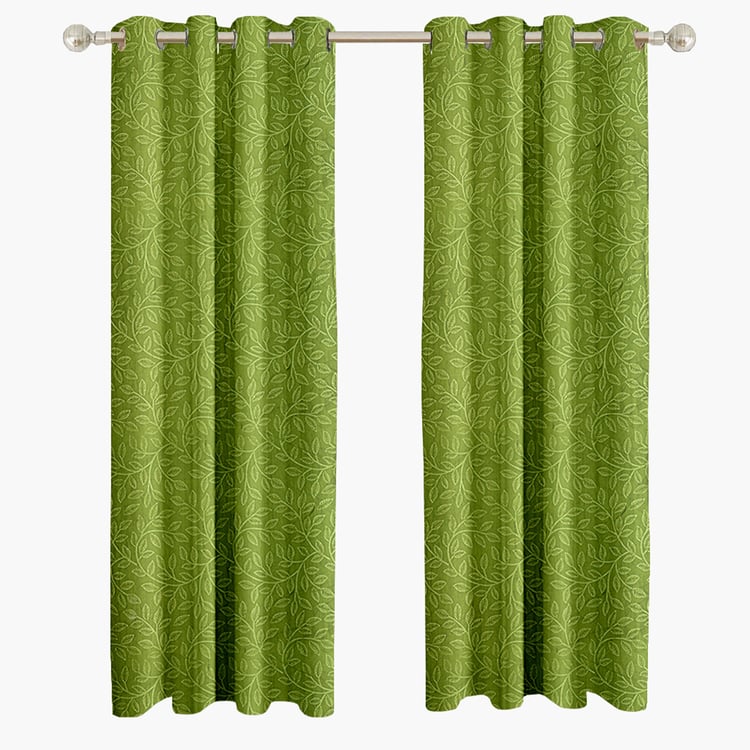 CORTINA Set of 2 Printed Light Filtering Door Curtains - 7ft