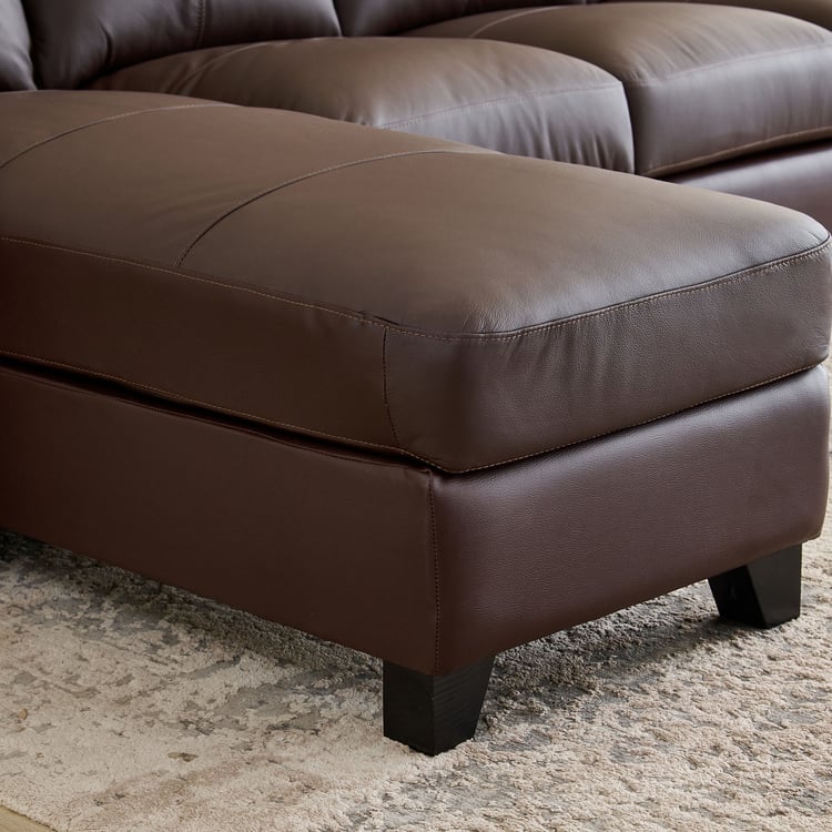 Winchester NXT Half Leather 3-Seater Corner Sofa with Left Chaise - Brown