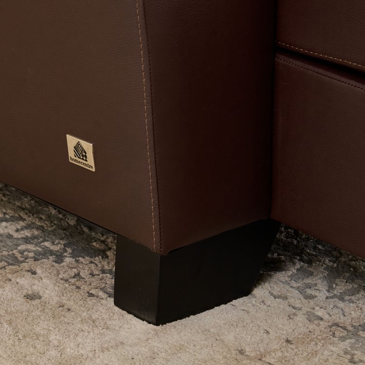 Winchester NXT Half Leather 3-Seater Corner Sofa with Left Chaise - Brown