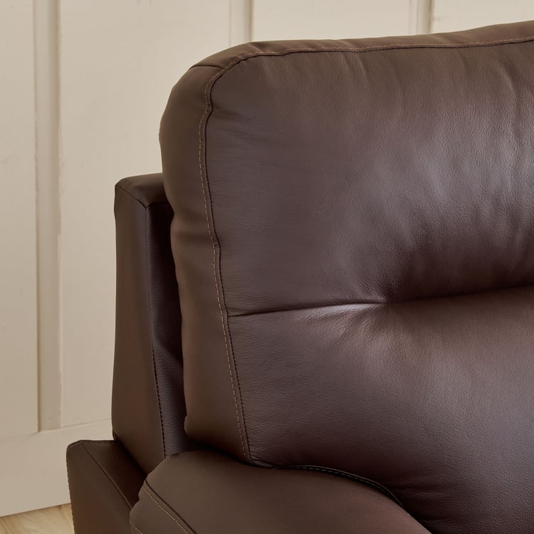 Winchester NXT Half Leather 3-Seater Corner Sofa with Left Chaise - Brown