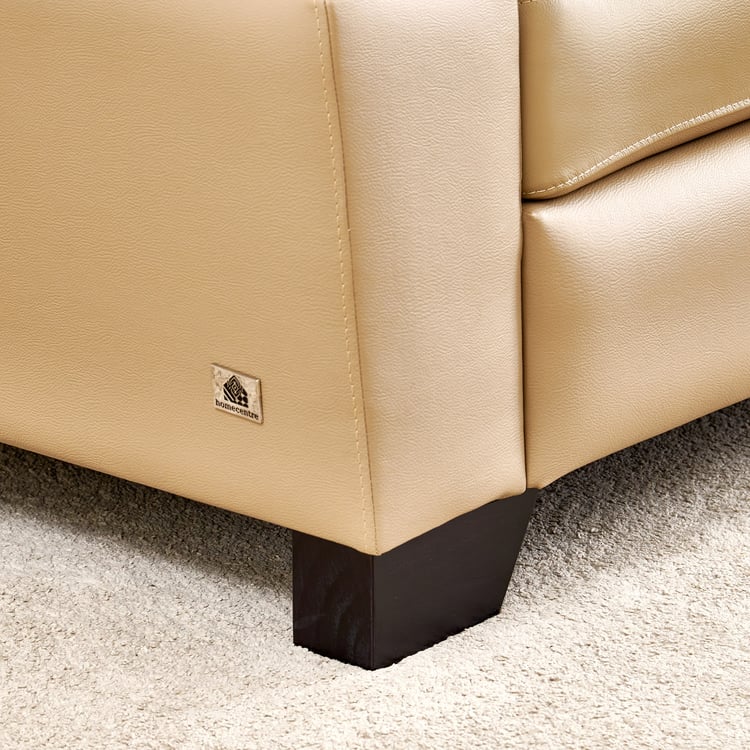 Winchester NXT Half Leather 3-Seater Corner Sofa with Right Chaise - Beige