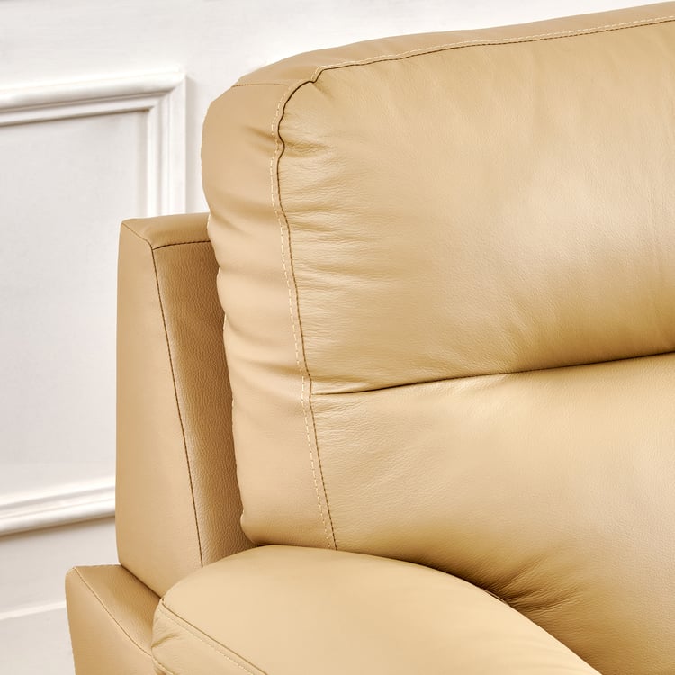 Winchester NXT Half Leather 3-Seater Corner Sofa with Right Chaise - Beige